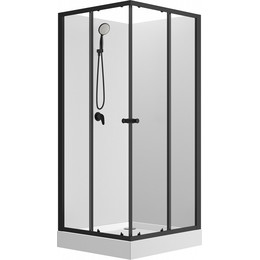 Душевая кабина Loranto Neo 90х90 см CS-21801, чёрный/прозрачное - фото 