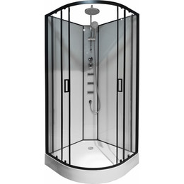 Душевая кабина Loranto Neo 90х90 см CS-21811, чёрный/прозрачное - фото 