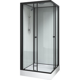 Душевая кабина Loranto Neo 90x90 см CS-22110, чёрный/прозрачное - фото 