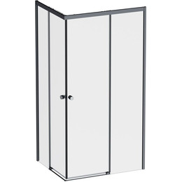 Душевое ограждение Am.Pm X-Joy 100x80 см W94G-403-10080-BТ, черный/прозрачное - фото 