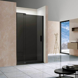 Душевая дверь Vincea Extra 80-90 см VDP-1E8090CGB (стекло 8 мм), черный/тонированное - фото 