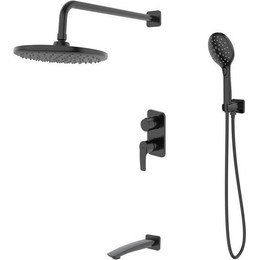 Душевая система для ванны Iddis Ray RAYBL03i68, черный матовый - фото 