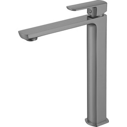 Смеситель для раковины высокий Vincea Next VBF-1N2GM, вороненая сталь - фото 