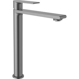 Смеситель для раковины высокий Vincea Vogue VBF-1V2GM, вороненая сталь - фото 