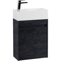 Тумба подвесная с раковиной Art&Max Family-M-400-1D-SO-HC 40 см, угольный камень - фото 