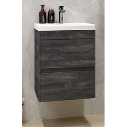 Тумба подвесная с раковиной Art&Max Family-M-400-2C-SO-IS 40 см, железный камень - фото 