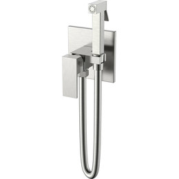 Набор для гигиенического душа Boheme Qubic 477-NB, nickel brush, Цвет производителя: никель - фото 