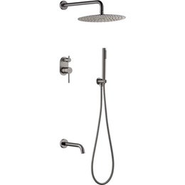 Душевая система для ванны Boheme Uno 464-2-GM, gun metal, Цвет производителя: gun metal - фото 