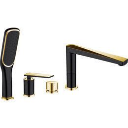 Смеситель для ванны Boheme Venturo 380-B, чёрный/золото, Цвет производителя: чёрный, золото - фото 