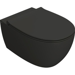 Унитаз подвесной безободковый Globo 4all MDS03.SK, smoke, Цвет производителя: чёрный - фото 