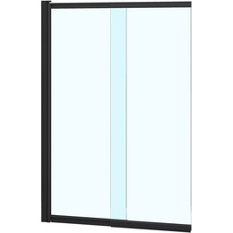 Шторка для ванны Azario Boston 143B 80х140 см AZ-143B, чёрный/прозрачное - фото 