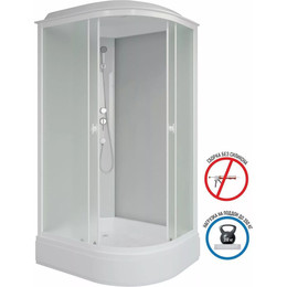 Душевая кабина Niagara Promo P120/90/26L/MT 120x90 см, со средним поддоном 26 см, профиль белый, стекло матовое - фото 