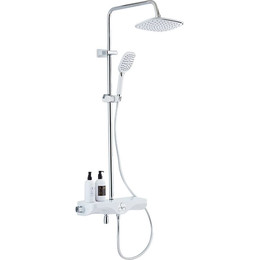 Душевая стойка с термостатом Azario AZ-821, хром/белый - фото 