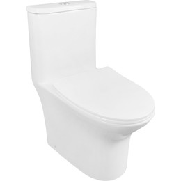 Унитаз-моноблок безободковый Azario Sente AZ-8614 с крышкой микролифт - фото 