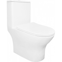 Унитаз-моноблок безободковый Azario Terni AZ-8618 с крышкой микролифт - фото 