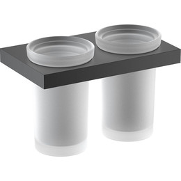 Стакан двойной для зубных щеток Timo Petruma 15234/03, черный - фото 