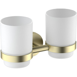 Стакан двойной для зубных щеток Timo Saona 13034/17, цвет золото матовое - фото 