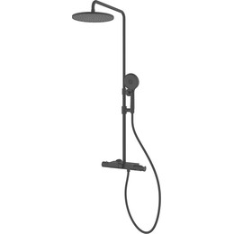 Душевая стойка с термостатом Azario Piano AZ-678U87ZA8(PA)-1DA1K17A-JR3A50APA, черный, Цвет производителя: чёрный - фото 