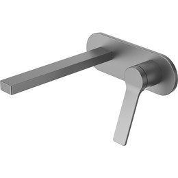 Смеситель для раковины настенный Azario Vise AZ-VSA148330AJ, графит, Цвет производителя: оружейная сталь - фото 