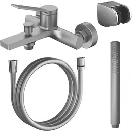 Смеситель для ванны Azario Vise AZ-VSA238330AJ, графит, Цвет производителя: оружейная сталь - фото 