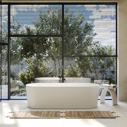 Ванна отдельностоящая Abber Stein 180x75 см AS9614, белый матовый - фото 