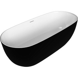 Ванна отдельностоящая Grossman Classic 170x80 см GR-2501MB, черный матовый - фото 