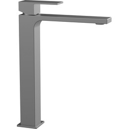 Смеситель для раковины высокий Vincea Cube VBF-1C02GM, вороненая сталь - фото 