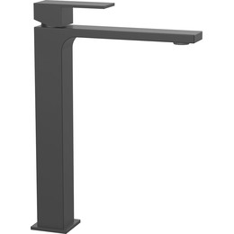 Смеситель для раковины высокий Vincea Cube VBF-1C02MB, черный - фото 