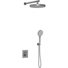 Душевая система для душа с термостатом Vincea Inspire VSFW-3I21T2GM, вороненая сталь - фото 