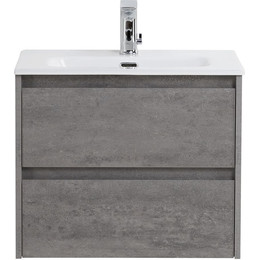Тумба подвесная с раковиной BelBagno KRAFT 39-600/390-2C-SO-CG 60 см, Cemento Grigio - фото 