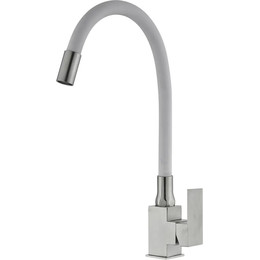 Смеситель для кухни Potato P58130S-7, хром/белый - фото 