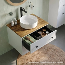 Тумба подвесная со столешницей Iddis Torr 70 см TOR70WBi95K, белый матовый - фото 