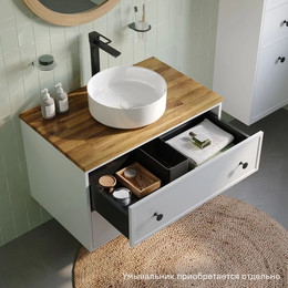 Тумба подвесная со столешницей Iddis Torr 80 см TOR80WBi95K, белый матовый - фото 