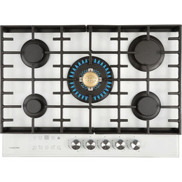 Газовая варочная поверхность Hiberg VM 7155 W (белое стекло) - фото 