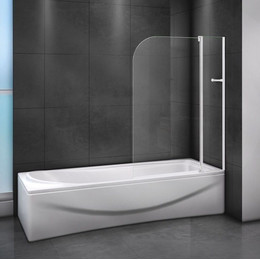 Шторка для ванны Cezares 100 см RELAX-V-11-100/140-P-Bi-R, хром/рифленое - фото 