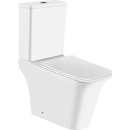 Унитаз-компакт безободковый Azario Avero AZ-3121 с крышкой микролифт - фото 