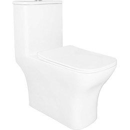 Унитаз-моноблок безободковый Azario Lodi AZ-8617 с крышкой микролифт - фото 