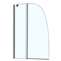 Шторка для ванны Azario AZ-142 100х140 см, хром/прозрачное - фото 