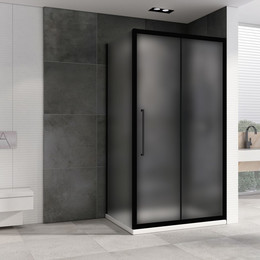 Душевое ограждение Abber Schwarzer Diamant 150x80 см AG30150BMH-S80BM, чёрный/матовое - фото 