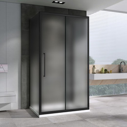 Душевое ограждение Abber Schwarzer Diamant 150x80 см AG30150BMH-S80BM-S80BM, чёрный/матовое - фото 