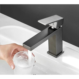 Смеситель для раковины Belz B10672-3, графитовый, Цвет производителя: оружейная сталь - фото 