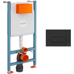 Инсталляция для унитаза Vitra V-Fix Core 800-1874 (кнопка смыва чёрная матовая) - фото 