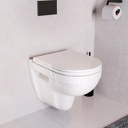 Унитаз подвесной Sanita Luxe Best WC.WH/Best/DM/WHT.G/S1 с крышкой микролифт - фото 