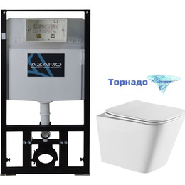Инсталляция с подвесным безободковым унитазом Azario Teramo AZ-8010-1000+AZ-0052-UQ - фото 