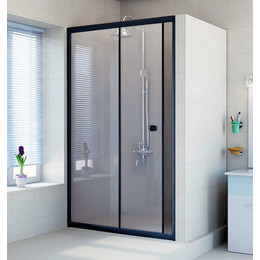 Душевая дверь Радомир Вита 110 см, чёрный/прозрачное - фото 