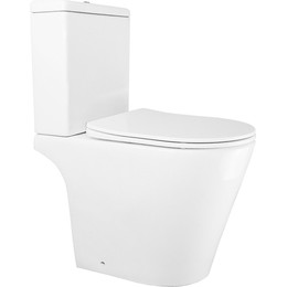 Унитаз-компакт безободковый Azario Flin AZ-1363C с тонкой крышкой микролифт - фото 