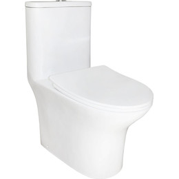 Унитаз-моноблок безободковый с функцией биде Azario Sente AZ-8614B с тонкой крышкой микролифт - фото 