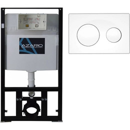 Инсталляция для подвесного унитаза Azario AZ-8010-1000 (кнопка смыва белая AZ-8200-0012) - фото 