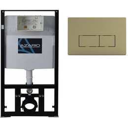 Инсталляция для подвесного унитаза Azario AZ-8010-1000 (кнопка смыва золото AZ-8200-0091/AZ-P58-0160) - фото 