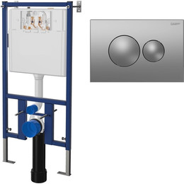 Инсталляция для унитаза Loranto 4501 (кнопка смыва хром матовая 7311) - фото 